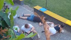 Civilians Evacuate After Russian Strike Near Ukrainian Coffee Shop